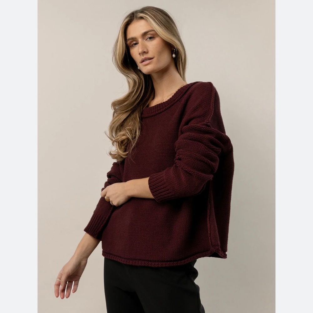 Bohme Maroon Chunky Sweater Large